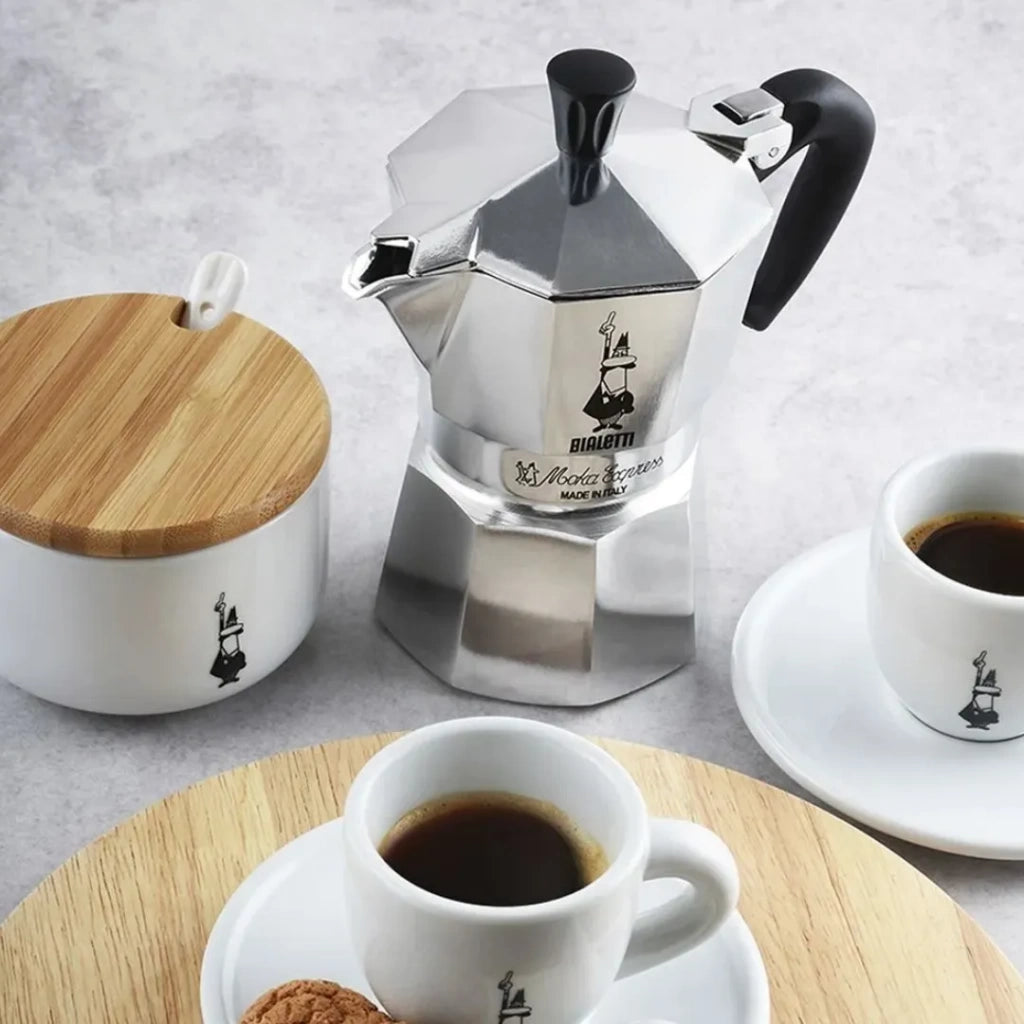 Cafetera Italiana Bialetti Moka Express 3 Pocillos/Tazas Manual